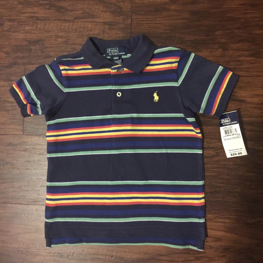 NWT Polo Ralph Lauren Boys Polo Top Blue 24M - Picture 1 of 7
